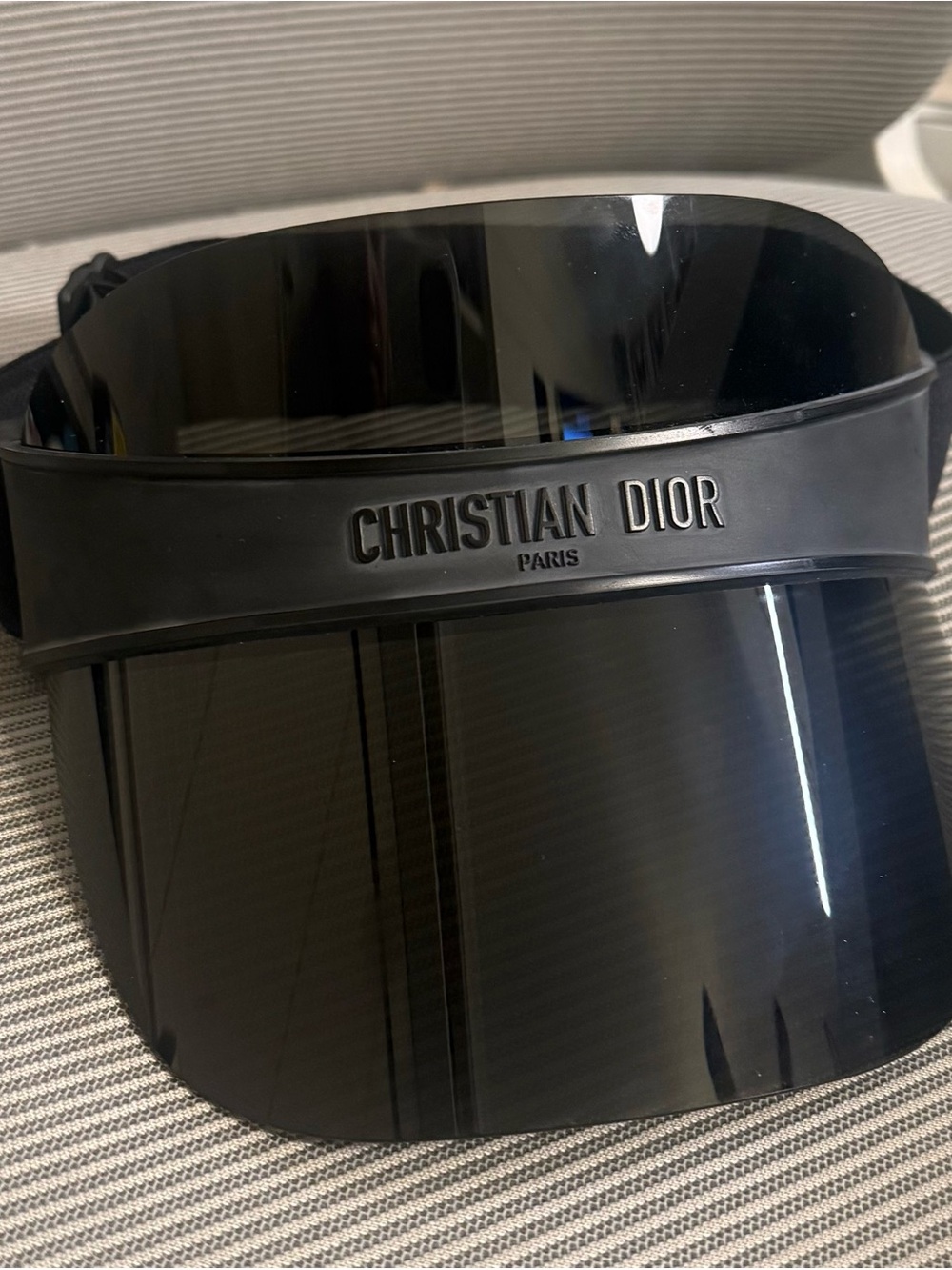 Dior Black Tinted Shield Visor